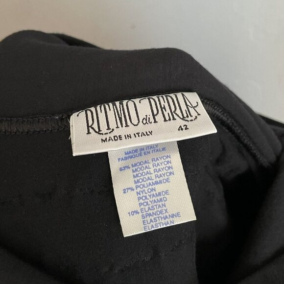 Vintage 90’s Ritmo Di Perla Pencil Skirt w/Tiered Tulle Black Size 42 - Picture 5 of 6